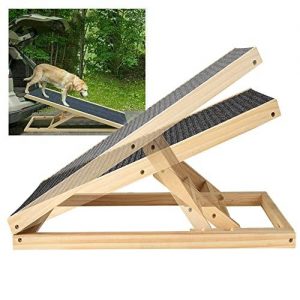 rampa para perros de madera